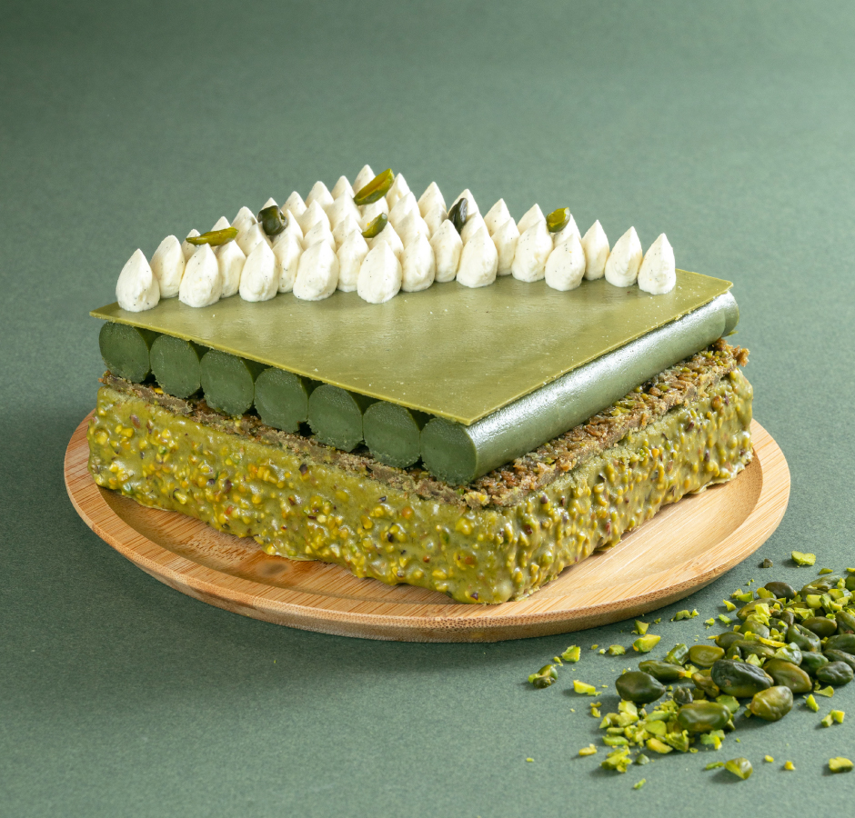 開心果雲尼拿慕絲蛋糕（一磅）